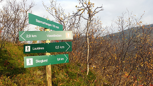 Skilt ved Bærmarhaugen.