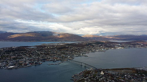Utsikt over Tromsøya fra Fjellstua