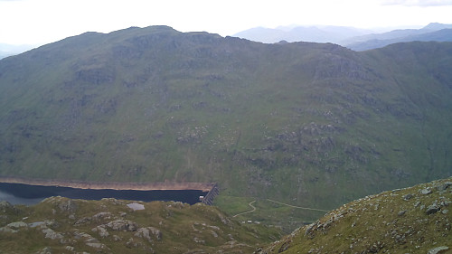 Ben Vorlich and the dam at Loch Sloy, seen from Ben Vane.