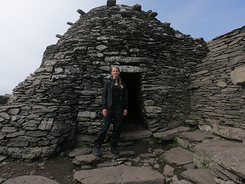 Me in front of Luke Skywalker's hut. (Or Cell A as the historians like to call it)
