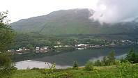 Looking back at Arrochar, with Beinn Bhreac in the background