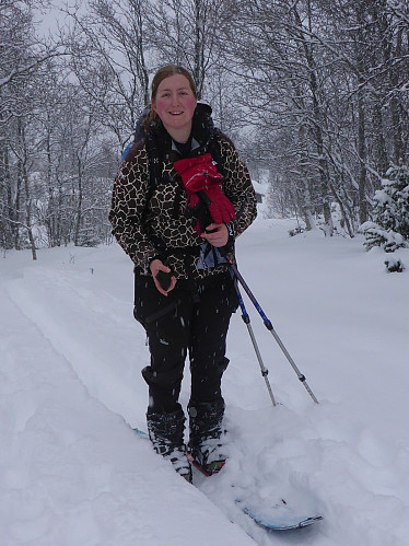 May Britt med splitboard for anledningen