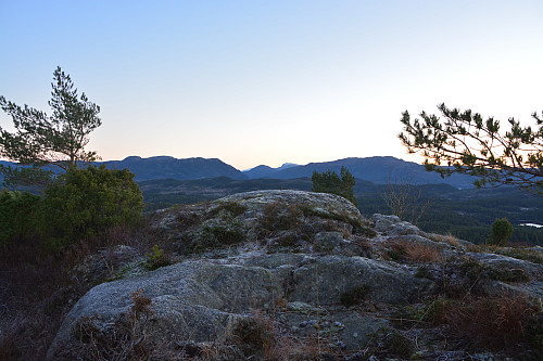 Toppen av Nordre Baståsen, 141 moh.