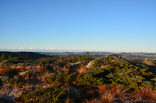 Toppen av Heggelifjellet, 252 moh.