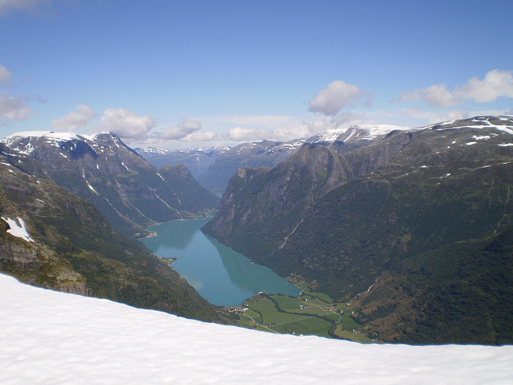 God utsikt mot Oldedalen frå toppen!