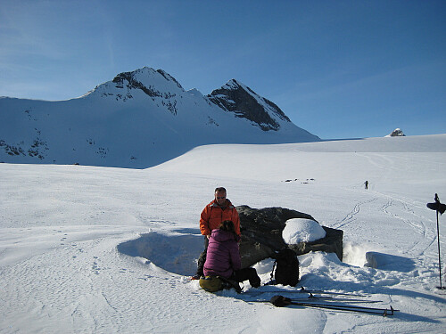 Pause nederst på Uranosbreen på tilbaketuren