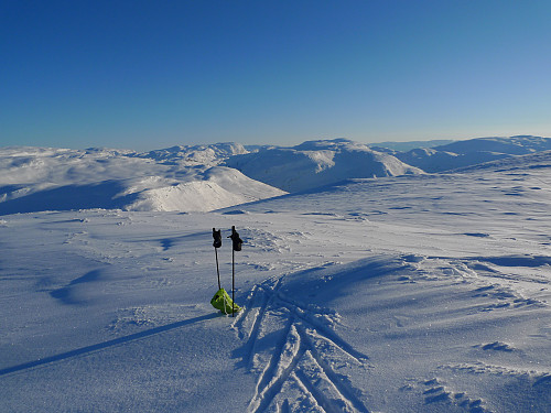 Fra Rjoandeggi nord mot Mjølfjellet og Vassfjøro
