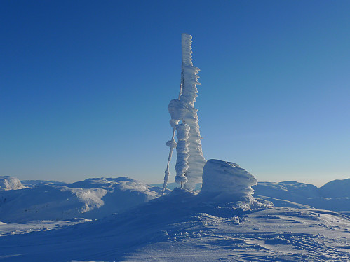 Skulpturell mast på Rjoandeggi Nord