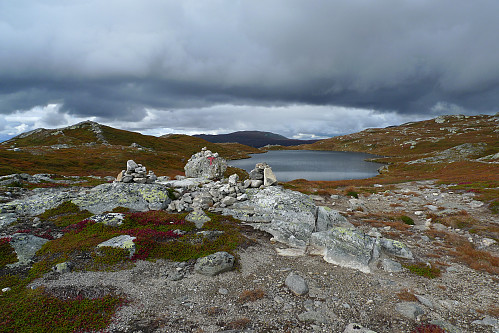 Utsikt fra stien nordover mot Svarttjønn