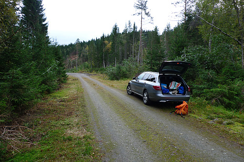 Parkering på skogsvei, Skeieslia