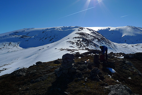 Mot Tverrfjellet. Grovabreen i bakgrunnen