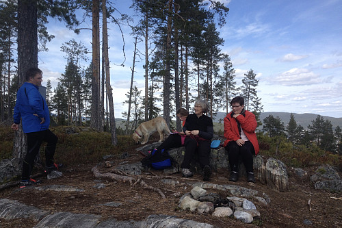 Samling ved turkassen på Bomåsen