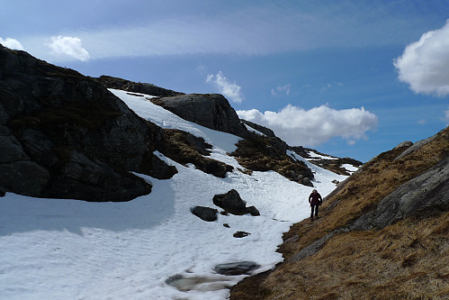 Snøfelt på veien mot Steinhusfjellet