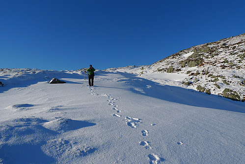 Blå himmel, sol og 3-4 cm nysnø!