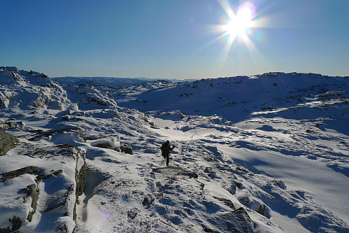 Flott landskap, men ikke forhold for ski!