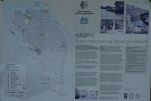 Infotavle om Vrangsund og Håøya
