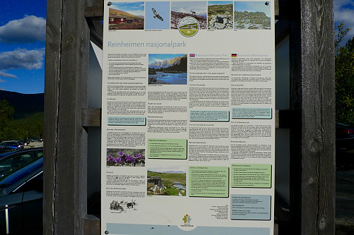 Info om nasjonalparken på parkeringen