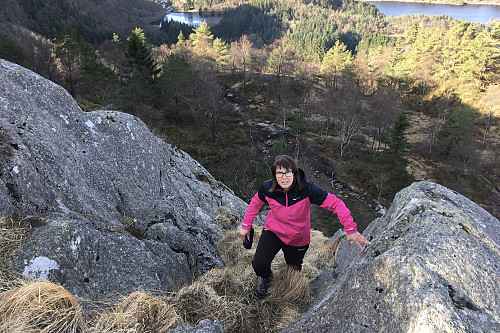Vi tok den bratteste og artigste klyveruten opp denne gangen