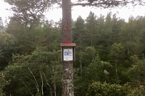 Skilt til Befjell ca. 1 km fra start