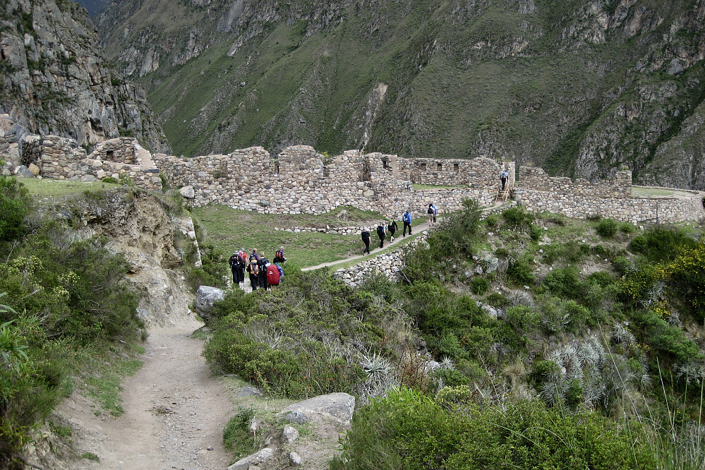 Ruiner i Lllactapata i Urubamba-dalen