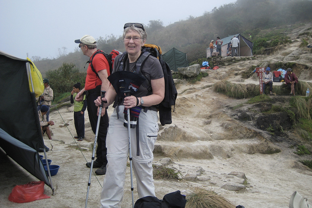 Astrid nær Phuyupatamarka pass 3640 moh