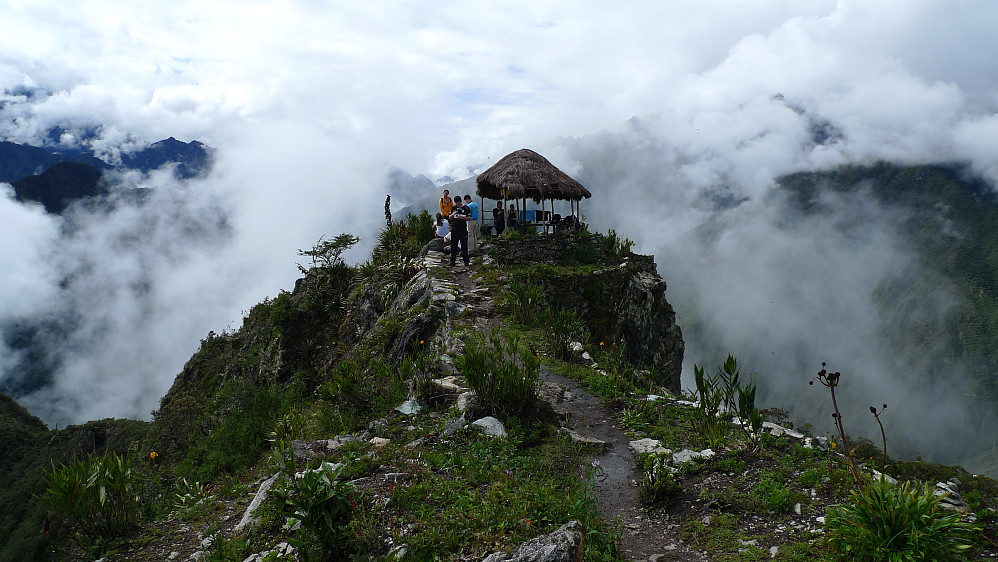 Topp-området på Cerro Machu Picchu 3051 moh
