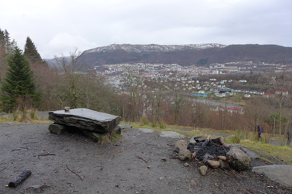 Utsikt over Bergensdalen mot Ulriken fra Olavsbu
