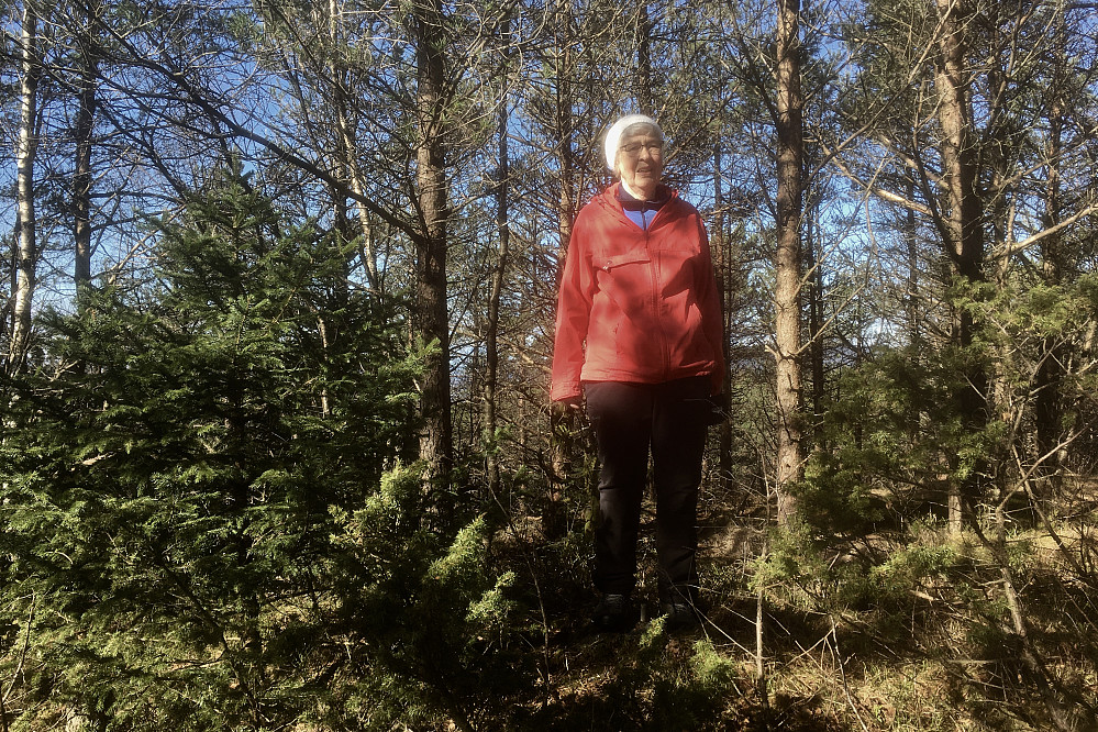 Astrid på Birkelandsfjellet i Fana 