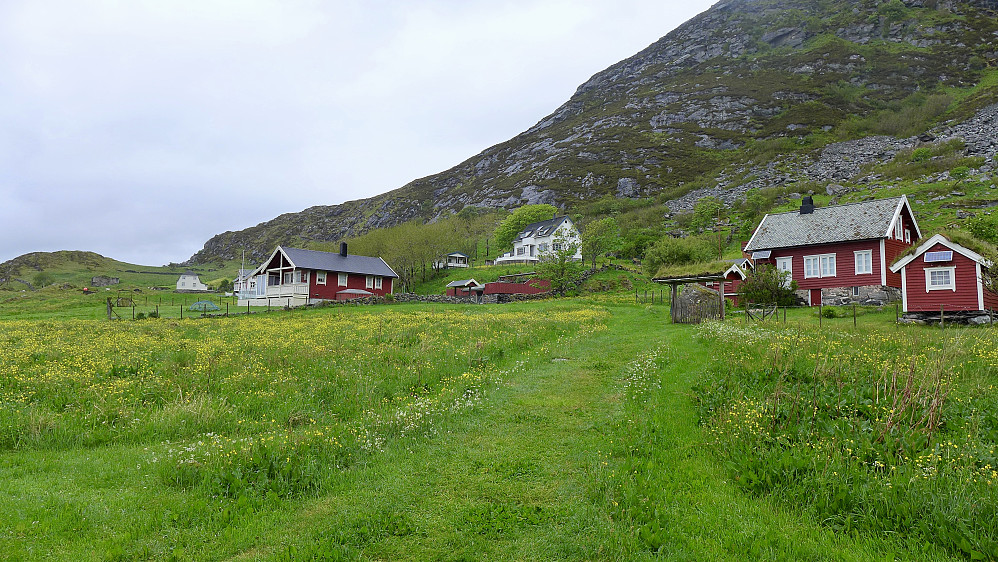 Lunt og fint inne i havnen på Skorpo der det ikke lenger bor fastboende