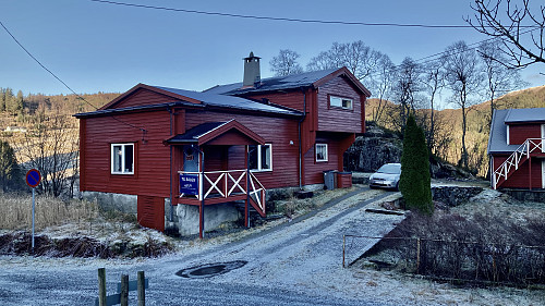 Døvehytten er omgjort til bolighus. Foto 24.12.20 Knut S. Andersen