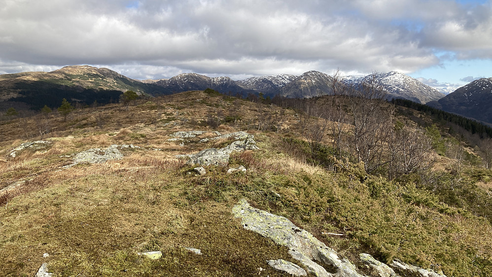 Høyeste punkt på Solbakkefjellet. Utsikt mot NNØ