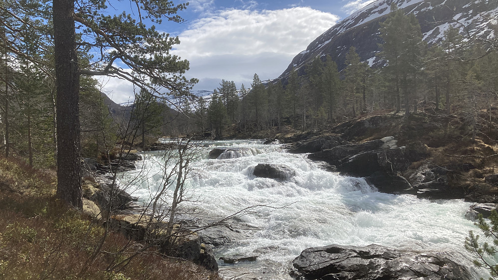 Fossen i Storelvi øst for hytten