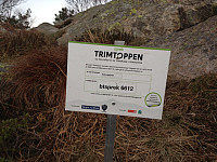 Skilt Eidsvågfjellet på Ørneberget i Eidsvåg