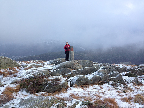 Olsokfjellet. Ulriken i tåke i bakgrunnen