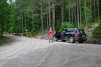 Start på skogsveien mot Slavasshøgda