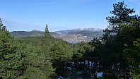 Utsikt nordover mot Fana og Kalandsvannet fra Sveåsen