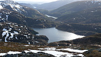 Mot Svartavatnet som nå skal demmes opp og heves med ca. 15 m. Naturen vil bli forandret....