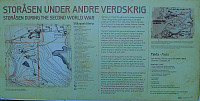 Infoskilt om Storåsens rolle under WWII