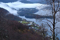 Utsikt mot Tysse i Samnanger fra veien til Hagåsen