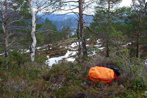 Fra høyeste punkt på Snøyo mot trig-merket