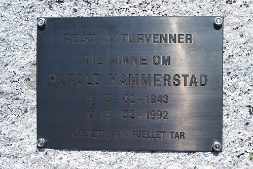 På en stor stein langs T-stien står denne. Teksten taler for seg selv .........
