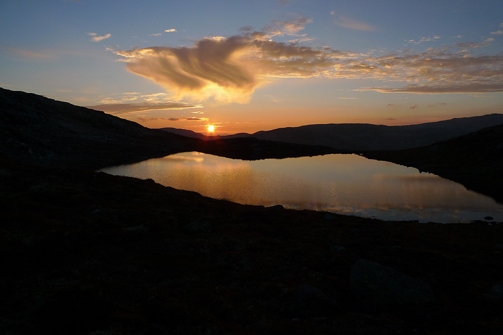 Solnedgang sør på Såteggi