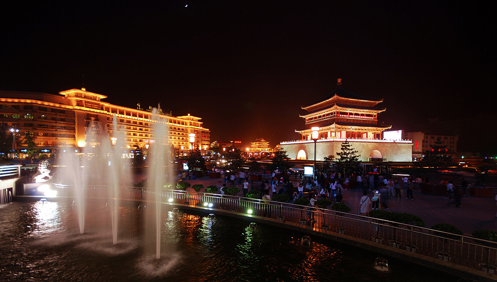 Senrum av Xi'an, en by på 9 millioner innbyggere