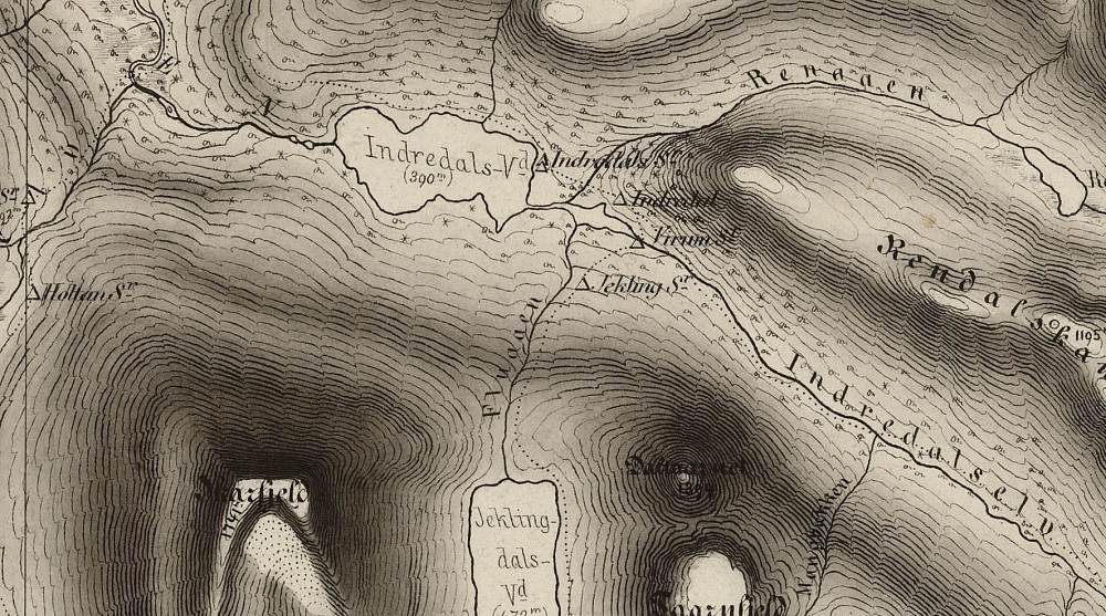 Det første detaljerte topografiske kartet over området fra 1877