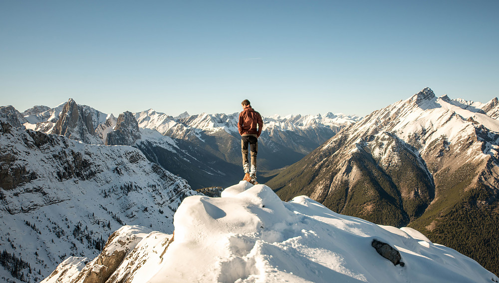 Posering på toppen av Mt. Norquay East