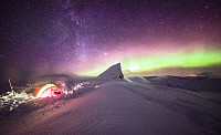 Vinterlig telttur på Sauen i Jotunheimen
