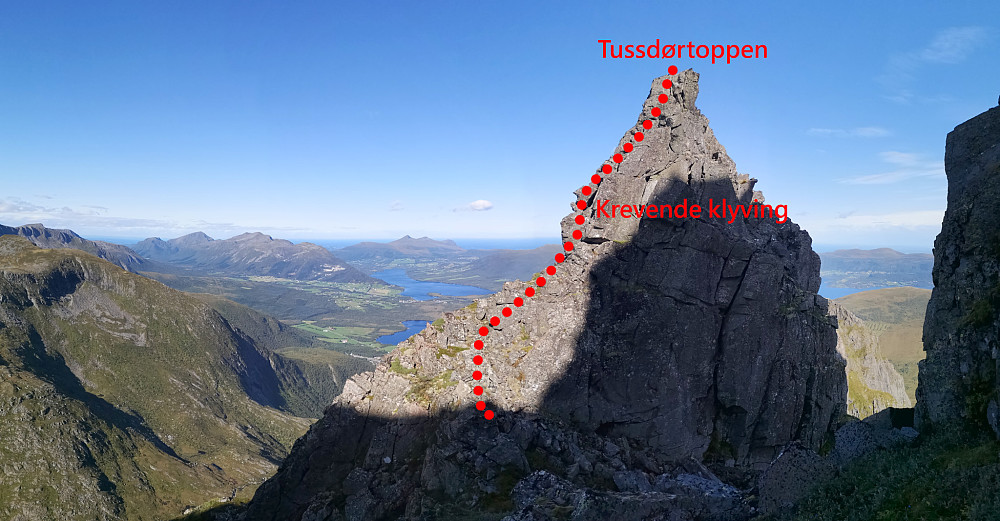 Tussdørtoppen sett fra sør