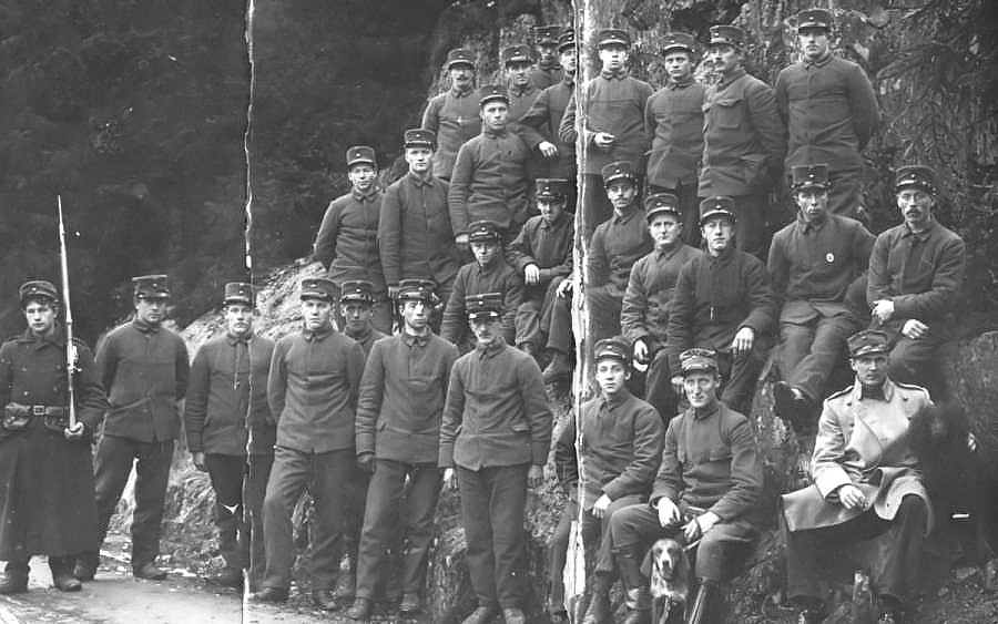 Soldater i Vaterholmen ca 1915