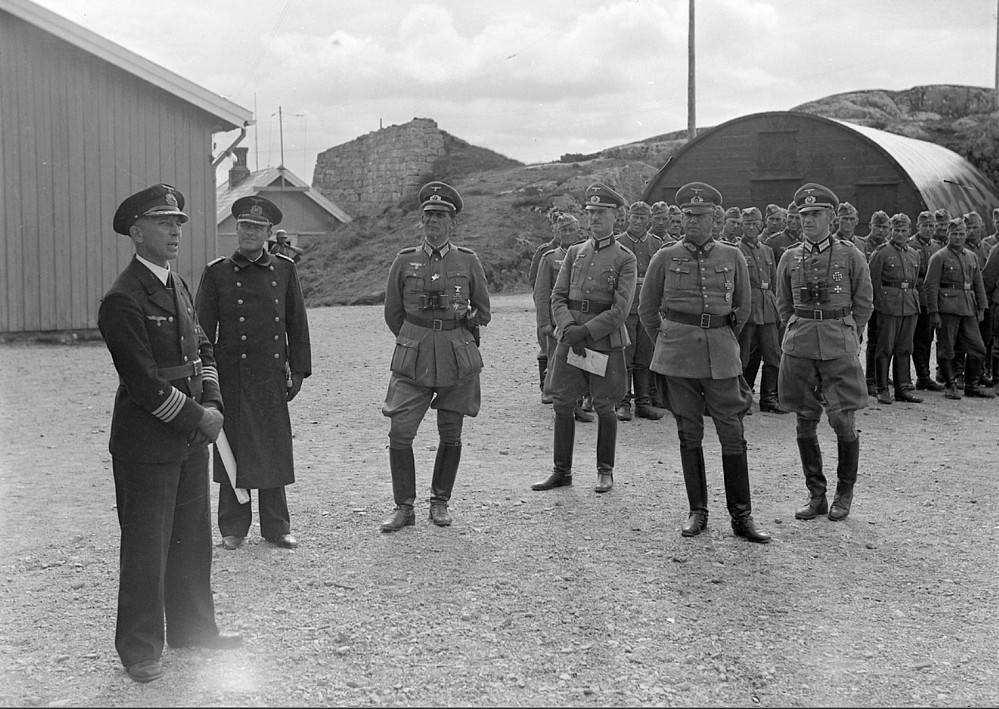 Tysk general på besøk i april 1940