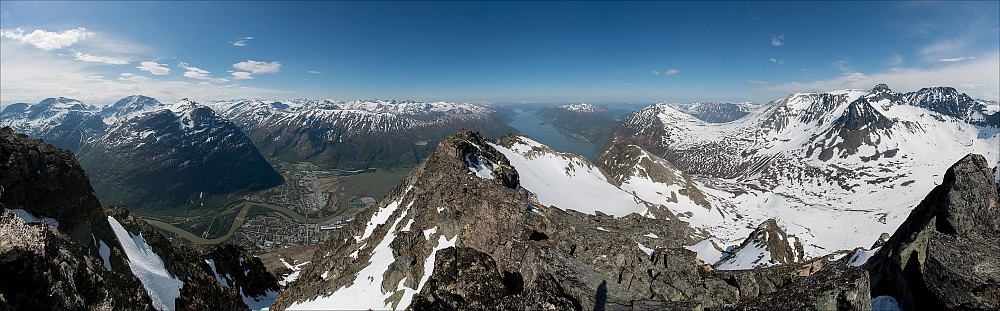 Panorama fra toppen